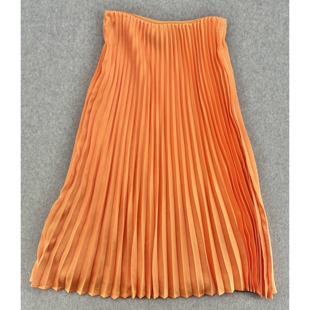 NWT J.Crew Gwyneth Pleated Slip Midi Skirt Peach XXS BN757